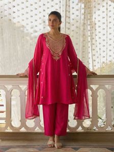 Costume Salwar en coton et soie officiel ALIZEH pour femmes, export Dhwaja, catalogue de vente en gros - Product Image 2