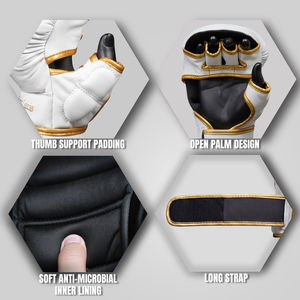 ถุงมือ MMA หนังไมโครไฟเบอร์คุณภาพพรีเมียม ขายส่ง แห้งเร็ว ระบายอากาศได้ดี เหมาะสำหรับการฝึกซ้อม ซ้อมต่อยมวยไทย คิกบ็อกซิ่ง และกีฬาต่อสู้ประเภทต่างๆ - Product Image 5