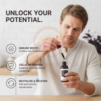 Gouttes liquides de Shilajit ultra-puissantes enrichies en mousse marine et Ashwagandha, mélange minéral naturel à base de plantes, soutien immunitaire et énergétique pour adultes