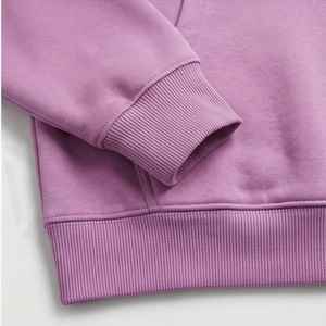 Haut à capuche sport pour femme, coupe épaules tombantes, hiver, en coton épais, personnalisable (couleur et logo imprimé) - Product Image 6