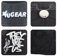 Casquette de baseball en jean à imprimé animal personnalisé 4UGEAR, 5 panneaux, 100 % coton, tissu courant, réglable, unisexe, chapeau de sport, image OEM ODM