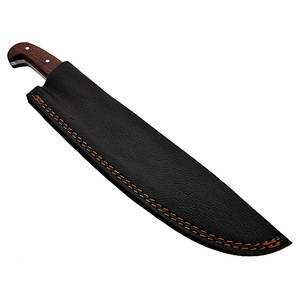Cuchillo de Cocina Artesanal de Acero Damasco de Alta Calidad con Hoja de Acero Estriado y Funda de Cuero Ecológica y Duradera para Exteriores - Product Image 6