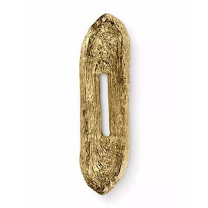 Pomo Decorativo Ovalado Texturizado con Acabado Dorado para Puerta, Herraje Decorativo para Muebles de Interiores de Lujo - Product Image 2