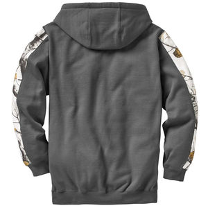 Sweat à capuche camouflage 3D personnalisé, style bomber, entièrement boutonné, universitaire, pour le service militaire, hiver, 100 % coton, sublimation thermique - Product Image 4