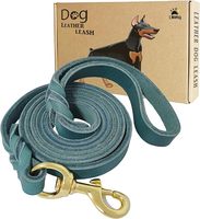 Laisse pour chien robuste en cuir véritable de qualité supérieure, laisse de dressage pour chien, corde de course, laisse en cuir à glissière pour chien