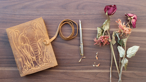 Leather <b>Journal</b> Notebook Custom Logo Travel <b>Writing</b> Diary Antique Handmade Art <b>Journal</b> Old Style Notepad Sketchbook Gift Hard - Product Image 3