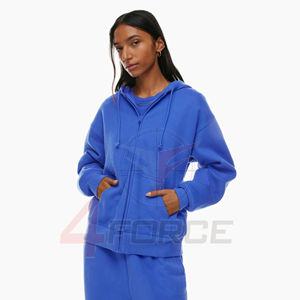 Sudadera con capucha extragrande para mujer, mezcla de algodón de 490 GSM, forro polar grueso, ropa de calle de invierno, moda, OEM, marca privada, fábrica de exportación - Product Image 2