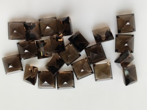 Cuarzo Ahumado Natural de 10MM, Corte Cuadrado Escalonado, Gema Suelta de la Mejor Calidad para Joyería y Fabricación de Collares - Product Image 2