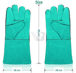 Hot Sale High Quality Leather Industrial Heat Protection <b>Fire</b> Proof Waterproof Customized Logo Work Safety Welding Gloves - Product Image 3