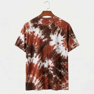 T-shirt unisexe en coton tie-dye rétro pour homme, coupe oversize décontractée, streetwear d'été, col rond, motif graphique, style ample urbain - Product Image 2