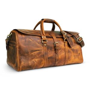 New Arrival Genuine <b>Leather</b> Men Casual Travel <b>Bag</b> Waterproof Duffle <b>Leather</b> <b>Bag</b> For Online sale in Low price - Product Image 5