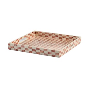 Mother Of Pearl <b>Tray</b> <b>Warm</b> Tone Mosaic Rectangular Handmade Serving Decor <b>Tray</b> For Rustic Modern Home Decoration Living Room Use - Product Image 1