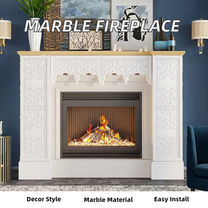 Home And Villa Decoration Marble Freestanding French Design Indoor/<strong>Outdoor</strong> <strong>Fireplace</strong> Mantel Fireproof Material - Product Image 1