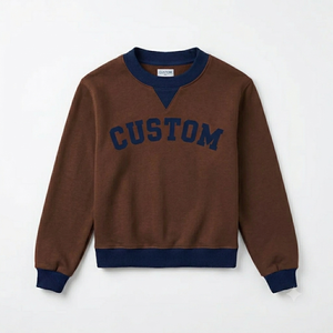 Sudadera Personalizada con Estampado de Letras, Cuello Redondo, 100% Algodón Tejido, Estilo Preppy para Mujer, Ropa de Otoño - Product Image 1