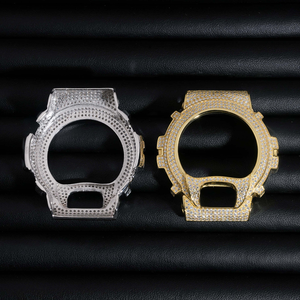 Montre personnalisée style DW6900, boîtier en métal serti de pierres, design de montre de luxe, montre compatible DW6900 personnalisée - Product Image 1