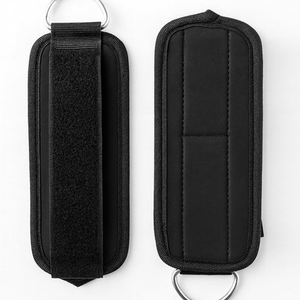 Tobilleras de neopreno acolchadas para levantamiento de pesas, correas ajustables con anillas en D para cable, accesorio para gimnasio y entrenamiento físico. - Product Image 5
