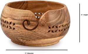 Support à fil en bois fait main simple et portable pour le tricot et le crochet – Organisateur d'accessoires de luxe pour le fil - Product Image 2