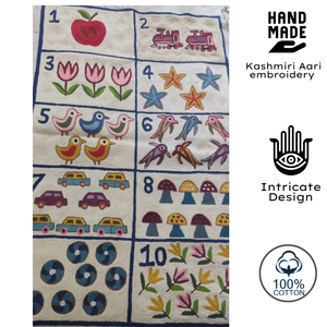 Tapiz Rectangular Hecho a Mano de 3x2 Pies, Arte Textil Colorido de Primera Calidad, Estilo Bohemio, Ecológico y Sostenible, para Niños, Ramadán, Cumpleaños - Product Image 2