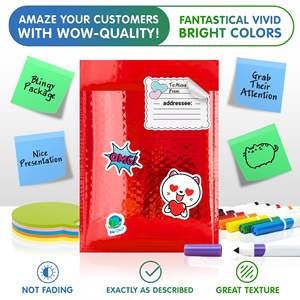 ซองจดหมายกันกระแทก200แพ็คสีแดงเมทัลลิคซองจดหมายกันน้ำขนาด8.5x11นิ้วสำหรับจัดส่งสิ่งของที่เปราะบางถุงไปรษณีย์ที่สดใส - Product Image 5