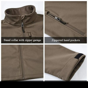 Chaqueta de invierno ligera e impermeable para hombre 2026 al por mayor, con cuello alto, talla grande, cortavientos deportivo con cremallera - Product Image 6