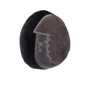 Prothèse capillaire Q6 en cheveux humains 100% naturels, avec dentelle frontale, pour hommes, cheveux indiens Remy, design central, Taz Hair BD - Product Image 5