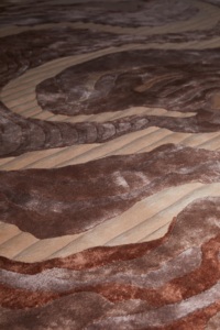 INDIAN RUG Cinnamon Tuft Hand Tufted Wool Tencel Modern <b>Abstract</b> High Pile Latex Backing Non-Slip Thick Commercial/Home Use Rug - Product Image 3