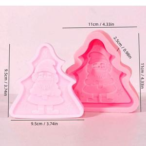 Moule en silicone pour décoration de Noël, Père Noël, sapin de Noël, élan, argile polymère, briques, décoration de pâtisserie, résine de gypse - Product Image 2