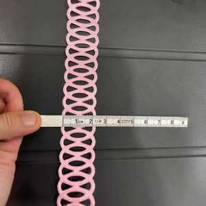 ขอบลูกไม้ผ้าฝ้ายตัดเย็บอย่างมีสไตล์เหมาะสำหรับเสื้อคลุมขอบดูเพ็ทต้าและชุดดีไซน์เนอร์ - Product Image 3