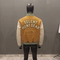 Veste varsity en laine Melton 820GSM de qualité supérieure, en cuir véritable, pour homme, style vintage Motorsport, veste Letterman, sur mesure OEM Xelent Hunt Gear