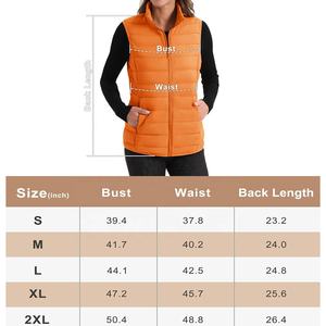 เสื้อกั๊กพัฟเฟอร์น้ำหนักเบาสำหรับผู้หญิง พับเก็บได้ กันน้ำ ระบายอากาศได้ดี ผ้าออกซ์ฟอร์ด โพลีเอสเตอร์ 100% สไตล์สตรีทแวร์ - Product Image 3