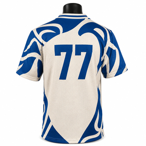 Maillot de football américain personnalisé OEM style professionnel, respirant, léger, en maille, avec impression de numéro et logo pour adultes - Product Image 2