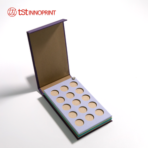 Sombra de ojos Maquillaje cosmético rígido Paleta de forma redonda Embalaje Caja de papel de cartón - Product Image 2