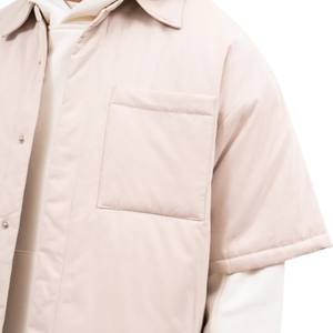 Camisa Acolchada de Manga Corta para Hombre, Ligera, Informal, de Verano, Estilo Urbano, Corte Holgado, Transpirable, para Uso Diario - Product Image 3