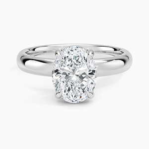 Luxury Perfect Solitaire <b>Ring</b> <b>Crafted</b> in Genuine 14K Yellow Gold - Product Image 3