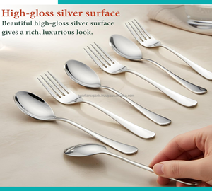 Cuchara de Acero Inoxidable Duradera para Cena de Boda con Mango Largo, Estilo Moderno y Lujoso, Acabado Espejo Extra Brillante, Apta para Lavavajillas - Product Image 6