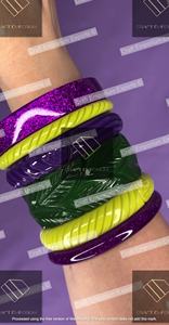 Brazalete de resina artesanal, joyería de moda - Product Image 2