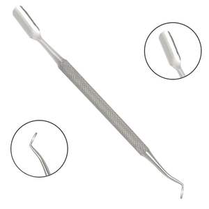 Empujador de Cutículas y Cuchilla Rectangular con Diseño Ancho y Redondeado, Reutilizable, de Doble Punta, de Acero Inoxidable, Ecológico y Duradero - Product Image 2