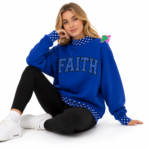 Sudadera de Alta Calidad con Cuello Alto y Estampado de Lunares, con Bordado Personalizado, Hombros Caídos y Estilo Oversize - Product Image 5