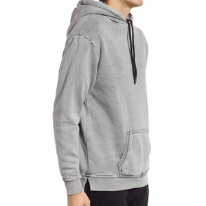 Sweat-shirts à capuche pour hommes en molleton 100% coton de qualité supérieure, poids lourd 400g, grandes tailles, avec logo imprimé personnalisé, service OEM écologique - Product Image 3