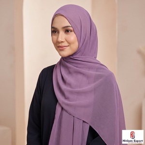 Custom Chiffon Scarf Hijab <b>Silk</b> Feel <b>Head</b> <b>Wrap</b> Shawl OEM ODM Private Label Fashion Textile Manufacturer - Product Image 6