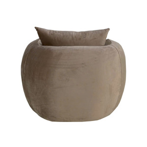 Sillón para Sala de Estar, Tapizado en Tela Suave, Asiento Individual con Estructura Reforzada y Duradera para Apartamentos - Product Image 4