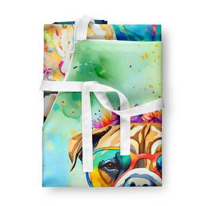 Unisex Large Multicolor Bullmastiff Hippie Dawg <b>Apron</b> for <b>Cooking</b> Baking Crafts Gardening-for Adults <b>Men</b> and Women - Product Image 3