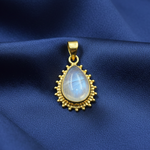 Top quality <b>Moonstone</b> Teardrop <b>Pendant</b> 925 Sterling Silver Handmade Necklace Charm Rose Gold Yellow Gold Plated Jewelry - Product Image 3