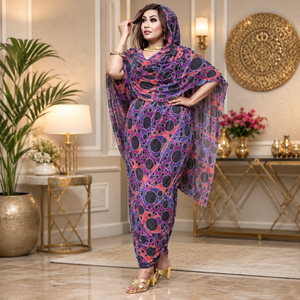 Toub Sudanés Premium, Tela de Voile 100% Algodón con Estampado Digital |   Tela para Vestidos Tradicionales con Patrón Vibrante, Elegante y de Calidad Lujosa - Product Image 4