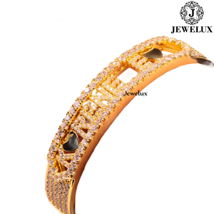 Wholesale Jewelux Elegant Gold Plated Moissanite Tennis <b>Bracelet</b> <b>Adjustable</b> 925 Sterling <b>Silver</b> Daily Wear Gift Best Price - Product Image 2