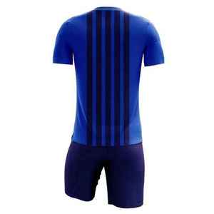 Camiseta de Fútbol para Hombre, Azul a Rayas, Manga Corta, Cuello Redondo, Poliéster que Absorbe la Humedad, Corte Regular para Todas las Temporadas - Product Image 6