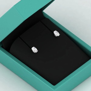0.5CT <b>Emerald</b> Pear Mixed Moissanite <b>Stud</b> Earrings 0.5ct-3ct D Color VVS1 Clarity 18K Gold Plated 925 Sterling Silver Luxury - Product Image 2