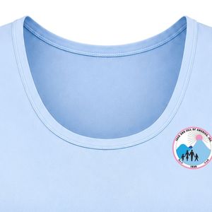 เสื้อครอปสีฟ้าอ่อน แขนกุด คอกลม ทรงพอดีตัว สำหรับผู้หญิง สไตล์ลำลอง ออกกำลังกายได้ ผ้าเนื้อนุ่ม ยืดหยุ่น สวมใส่สบาย - Product Image 5