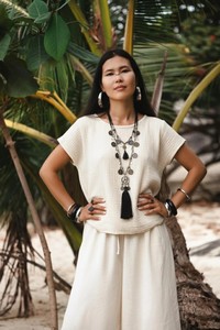 Chemisier en coton gaze pour femme Zaira – Super doux, léger, style bohème, respirant, coupe ample pour l'été - Product Image 3