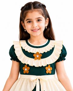 Ensemble haut et jupe en tissu Crave pour bébés filles, qualité export, doux, respirant, tenue tendance pour fêtes et usage quotidien, en vente - Product Image 3